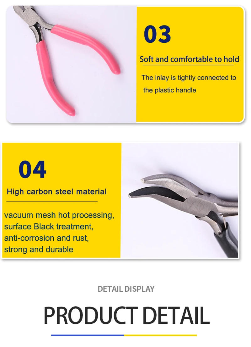 Description Picture 6 of itemWire Stripper Tool Jewelry Accessories Repair And Making Pliers Needle-nosed Copper Wire Tweezers Scissors Curved Nose Pliers