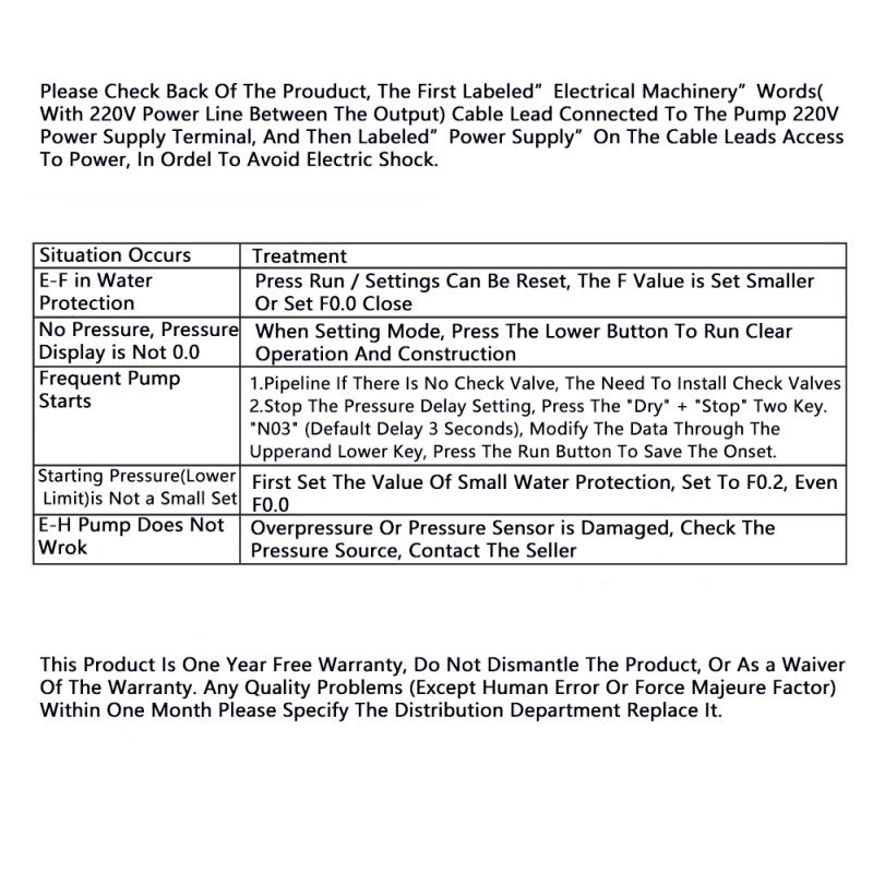 Description Picture 5 of item1PC Automatic Eletronic Digital Display Pressure Controller Switch WPC-10 Eletronic Pressure Controller for Water Pump Air Pump