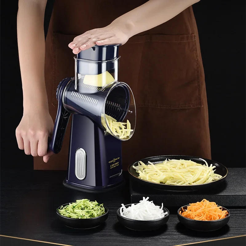 Description Picture 2 of itemVegetable Slicer Cutter Manual Drum Grater Multifunction Rotary Cheese Grater Kitchen Veggie Chopper Food Shredder Meat Grinder