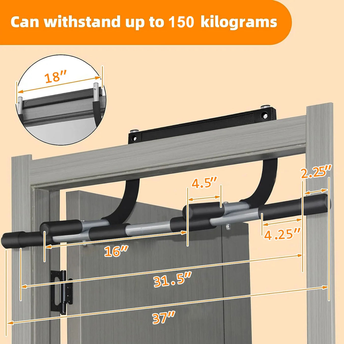 Description Picture 4 of itemHorizontal Bar Pull-up Indoor Device Fitness Equipment Sports Training Punch-Free Parallel Bars Door Frame Pull-Up Bar