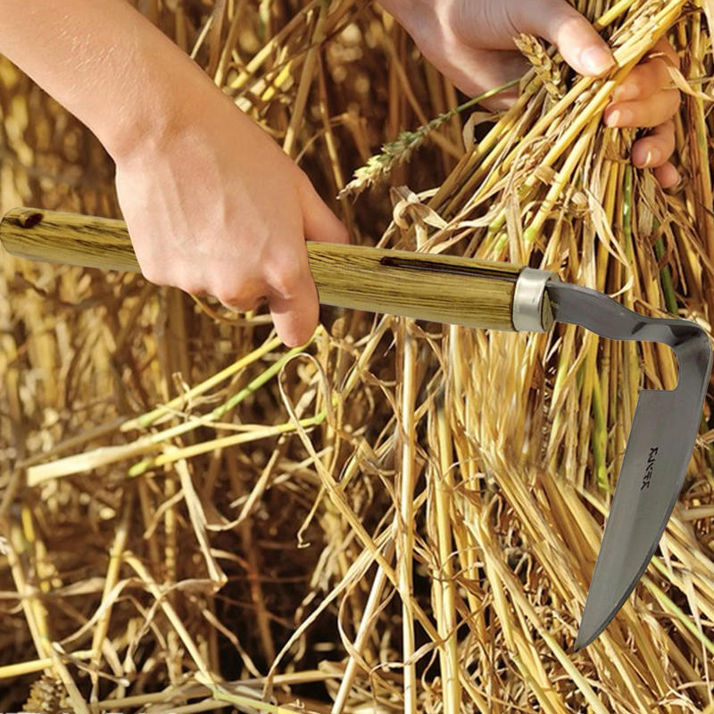 Description Picture 3 of itemWeeding Sickle Gardening Hand Weeder Handheld Sickle Tool Scythe Grass Cutter Portable Heavy Duty Hand Hoe Garden Scythe Tools