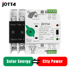 JOTTA PC Type ATS Automatic Transfer Switch PV For Solar Photovoltaic Inverter 2P  63A 100A 125A Din Rail Mounting