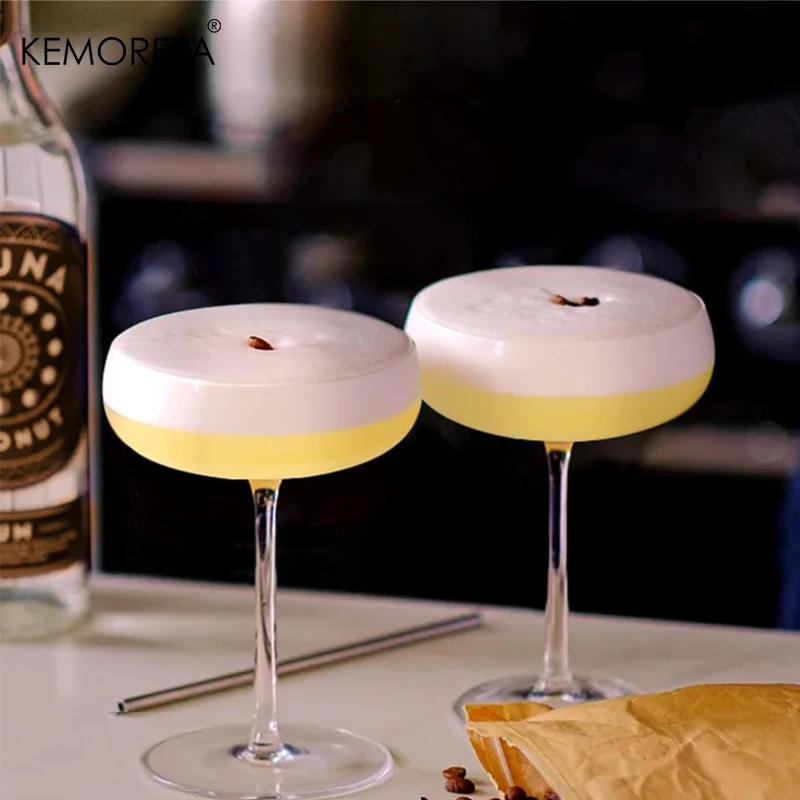 Description Picture 5 of item6Pcs Coupe Cocktail Glass Hand-Blown Crystal Martini Glasses Unique Art Deco Cocktail Glasses For Pisco Sour Martini Champagne