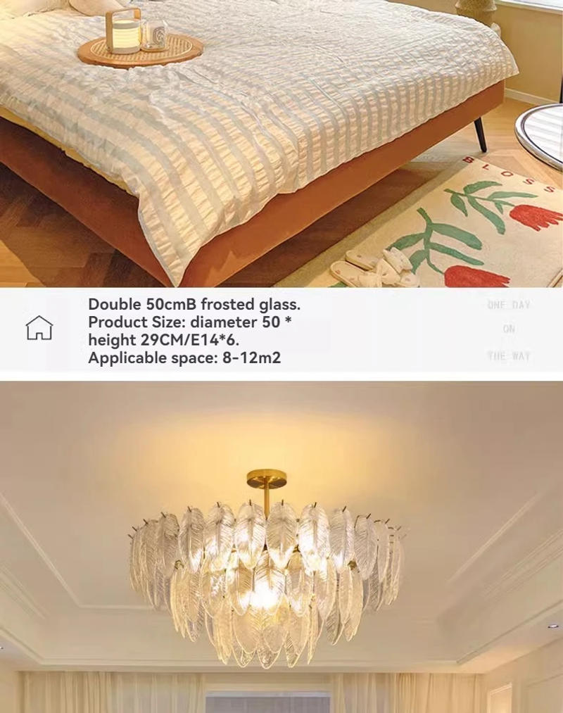 Description Picture 6 of itemModern Luxury crystal Chandeliers Gold French Glass chandelier Idoor Home Decor Pendant Lamp for Living Room Dining