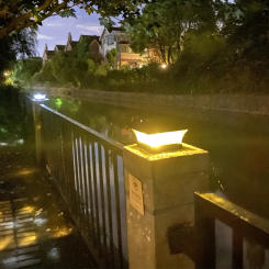 IP44 Waterproof Led Solar Light Fence Lamp Solar Panel Pipe Garden Street Solar Powered Landscape Lamp Light Garden Decoration