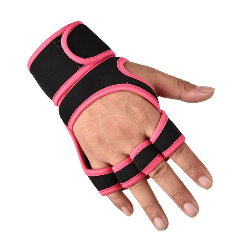Description Picture 5 of item1 Pair Weight Lifting Training Gloves Women Men Fitness Sports Body Building Gymnastics Grips Gym Hand Palm Protector Gloves