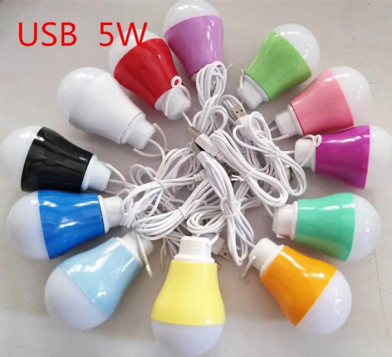 Description Picture 2 of item1pc Light Mobile Power USB Camping Lamp 5W LED Portable Dormitory Reading Bulb USB Cold White Energy Saving Outdoor Laptops