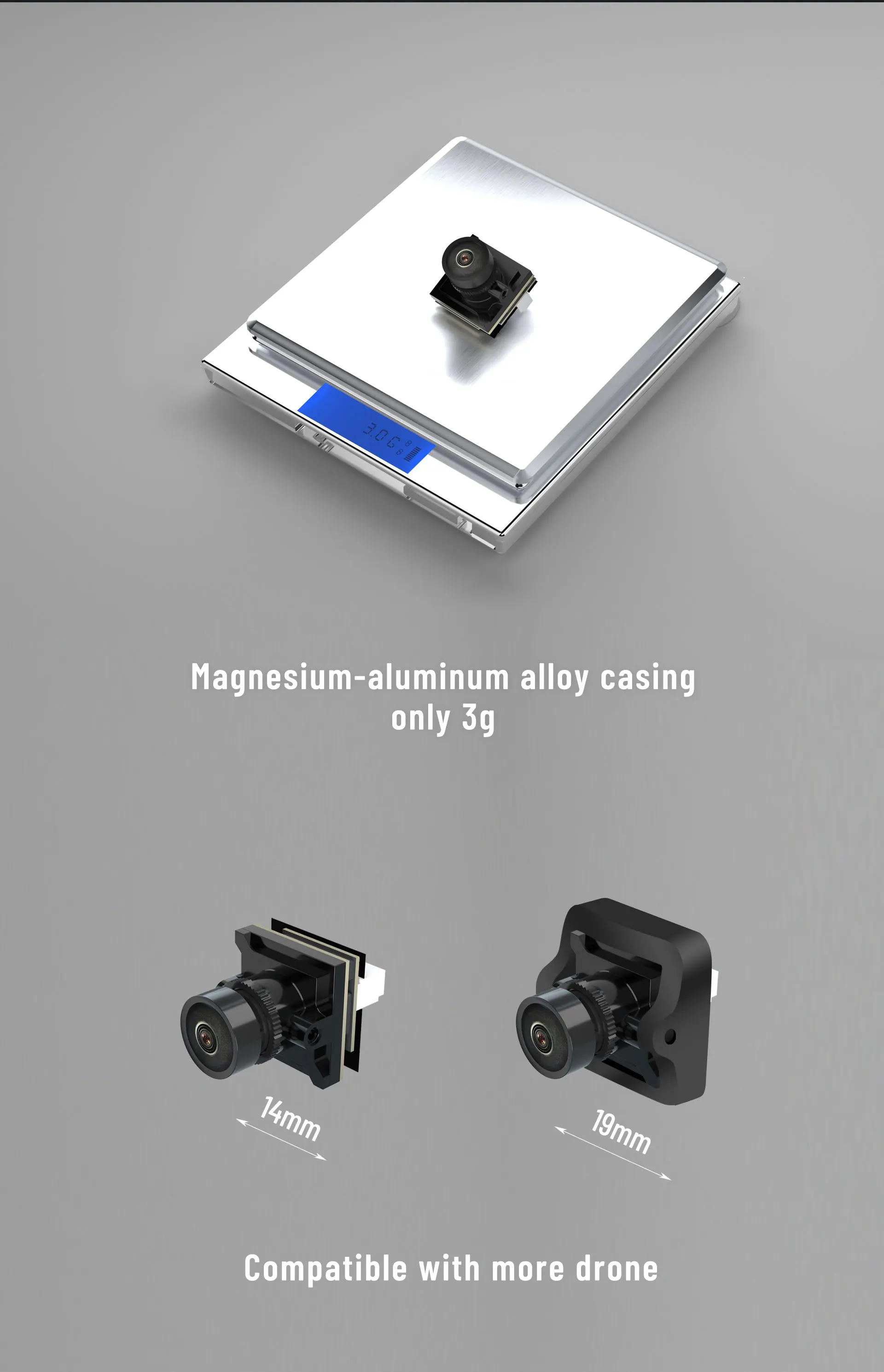 Description Picture 6 of itemCaddx Ratel 2 Baby Ratel 2 1/1.8'' Starlight 1200TVL 2.1mm NTSC PAL 16:9 4:3 Switchable Super WDR FPV Micro Camera FPV drone