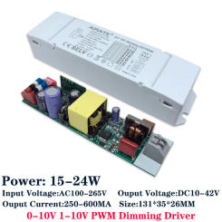 0-10V 1-10V PWM LED Dimming Driver 3-48W Power Supply AC85-265V Dip switch to adjust current for LED Spot light Bulb Chip