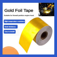 Gold 2-inch car intake system aluminum foil cotton wrapped cloth reflective thermal barrier self-adhesive gold insulation cotton