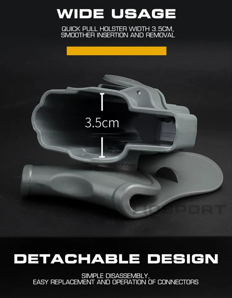 Description Picture 5 of itemTactical Quick Reload Right Hand Pistol Holster Gun Case Holster for Glock 17 18 19 22 23 Hunting Accessories