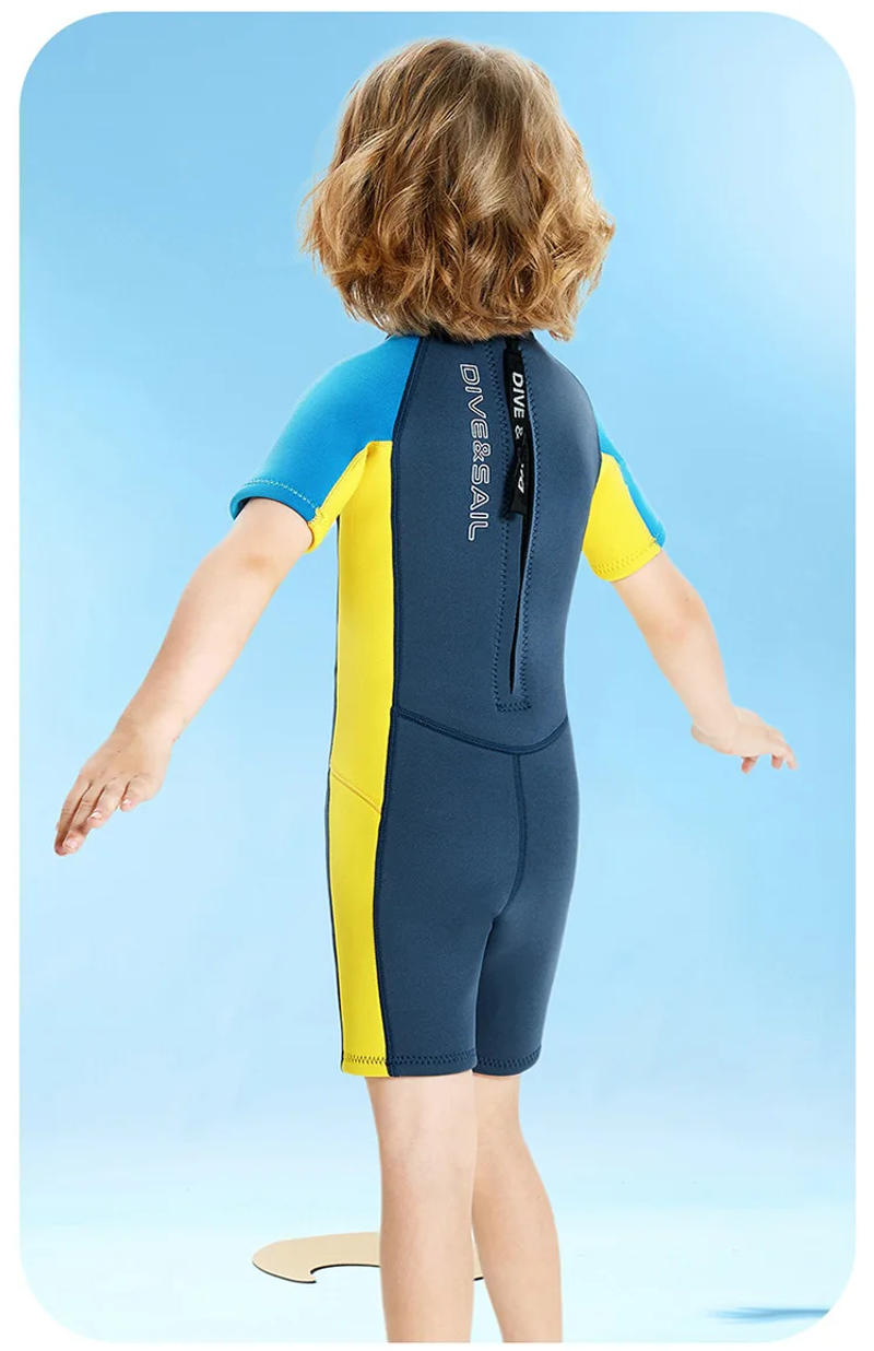 Description Picture 4 of itemNeoprene Wetsuit for Children, Thermal Swimsuit for Youth Thick Surfing Diving Suit Underwater Scuba Wet Suits for Kids 2.5mm