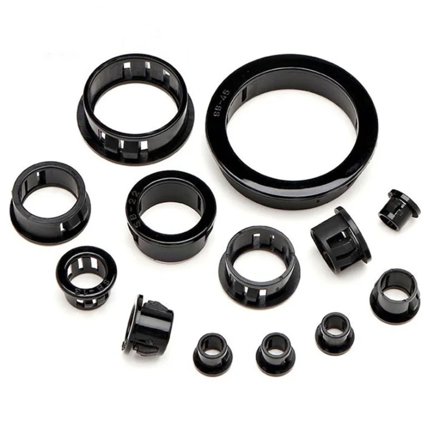 Description Picture 6 of item1/4/10pcs 8-50mm Black Plastic Cable Hole Cover SB Series Round Wire Tidy Grommet Pipe Hole Plug Cover 8 10 11 12 13 14 15~50mm