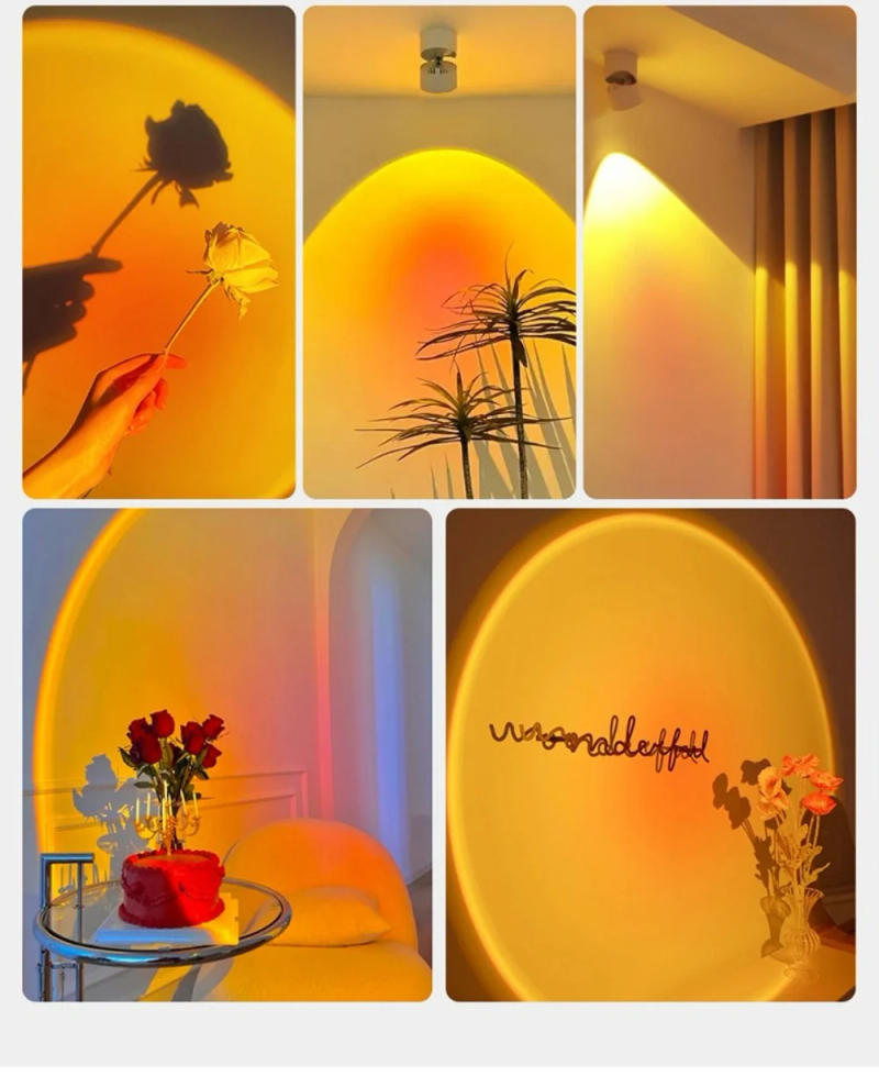 Description Picture 4 of itemAmbient light Sunset glow COB Spotlight 360° Rotation 12W 18W 24W Anti-glare Dimmable LED Downlight AC85-265V Interior lighting