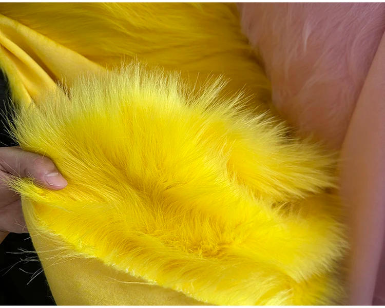 Description Picture 6 of itemSoft Long Hair Plush Fabric Faux Fur By The Meters for Toy Upholstery Cosplay Diy Sewing Cloth Black Blue Purple  Gray Beige Red