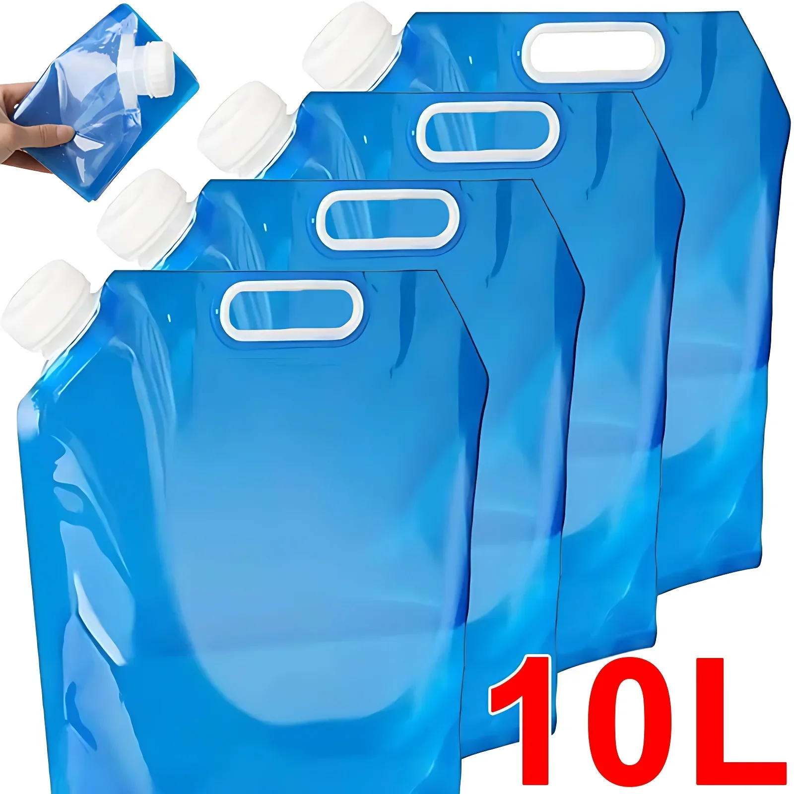 Description Picture 4 of itemHigh Capacity 5/10L Outdoor Camping Water Bag Portable with Handle Folding Travel Picnic BBQ Water Tank Storage Bag Accessories