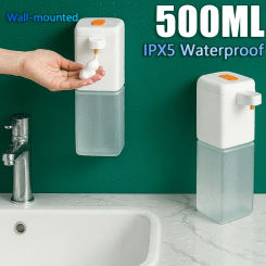Automatic Soap Dispenser Touchless Foam Soap Dispenser 500ml USB Rechargeable Electric Adjustable Wall-mounted Hand Washer