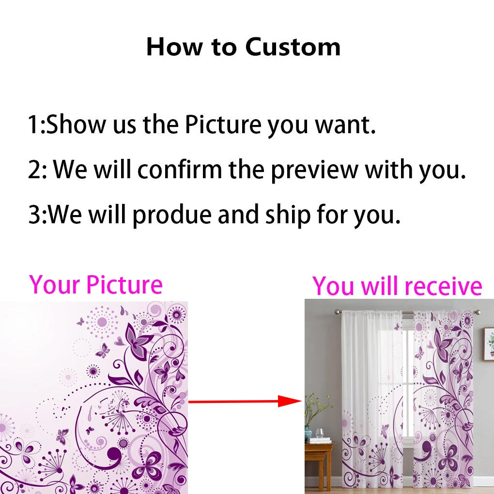 Description Picture 5 of itemSnowing Winter Elk Christmas Tulle Curtains for Living Room Decoration Bedroom Sheer Curtains Room Kitchen Window Treatment