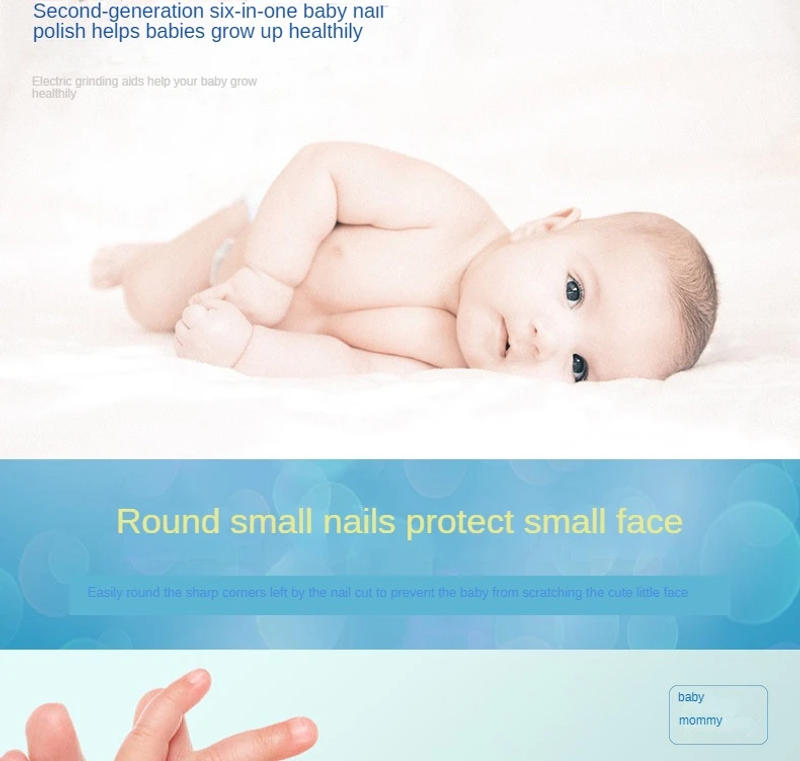 Description Picture 5 of itemMultifunctional Electric Baby Nail Trimmer Baby Nail File Clippers Toes Fingernail Cutter Trimmer Manicure Tool Set Baby Care