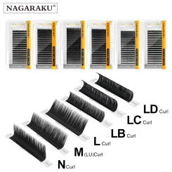 NAGARAKU Synthetic Mink Eyelashes Individual Eyelash Maquiagem LB LC LD N L Curls Mix 7-15mm 16 Lines Natural Soft High Quality