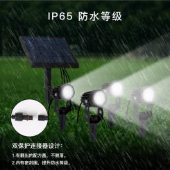 New Solar Powered Floor Mounted Spotlights, Outdoor Super Bright Waterproof Lawn Lights, Landscape Garden Courtyard Tree Lights