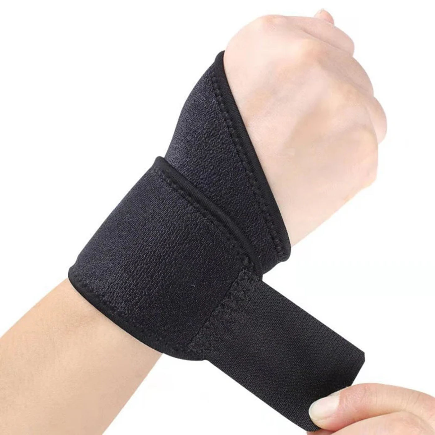 Description Picture 2 of item1PC Wrist Wrap Weight Lifting Gym Cross Training Fitness Padded Thumb Brace Strap Power Hand Support Bar Wristband