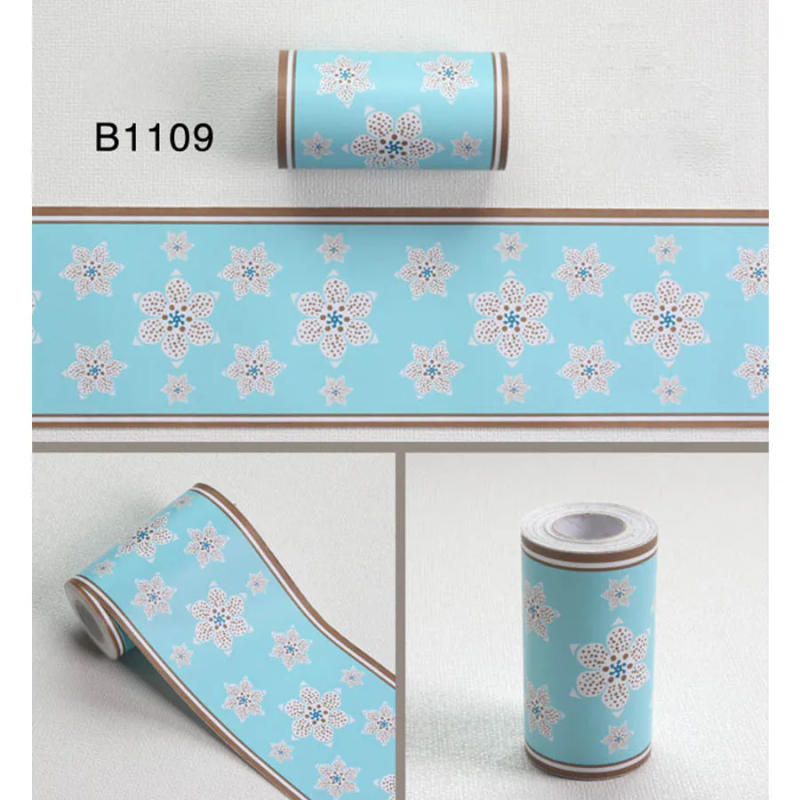 Description Picture 5 of itemPVC Self-Adhesive Waistline Tile Stickers Pastoral Room Wall Art Decoration Bathroom Kitchen Toilet Waterproof Border Wallpaper