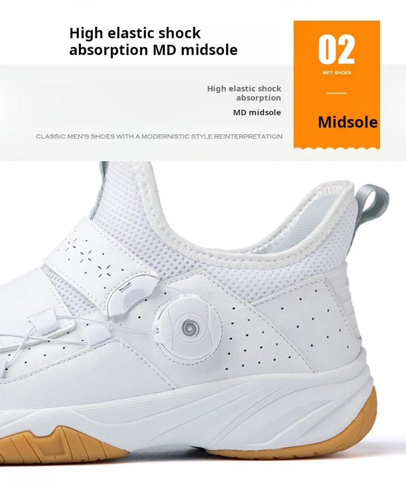 Description Picture 5 of itemBrand Men's and Women's Badminton Professional Hard Ground Outdoor Soft Lawn Non-slip Wear-resistant Smooth Grip Sports Shoes