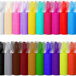 Tulle Roll Tulle Fabric Roll 6" X 25Yards(15cm*22.8m) for Decorations Tutu Weddings Costumes Skirts Parties Gift Bow Baby Shower
