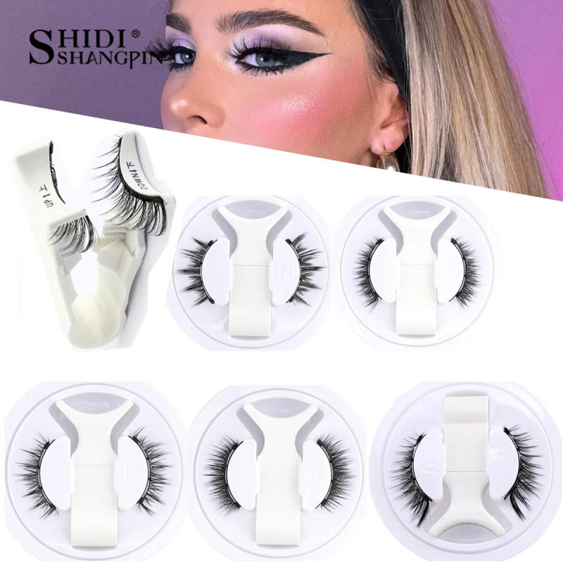 Description Picture 2 of item1 Pair Magnetic False Eyelashes Handmade 3D Natural False Eyelashes Reusable Magnetic Eyelashes Tweezers Set Makeup Tools