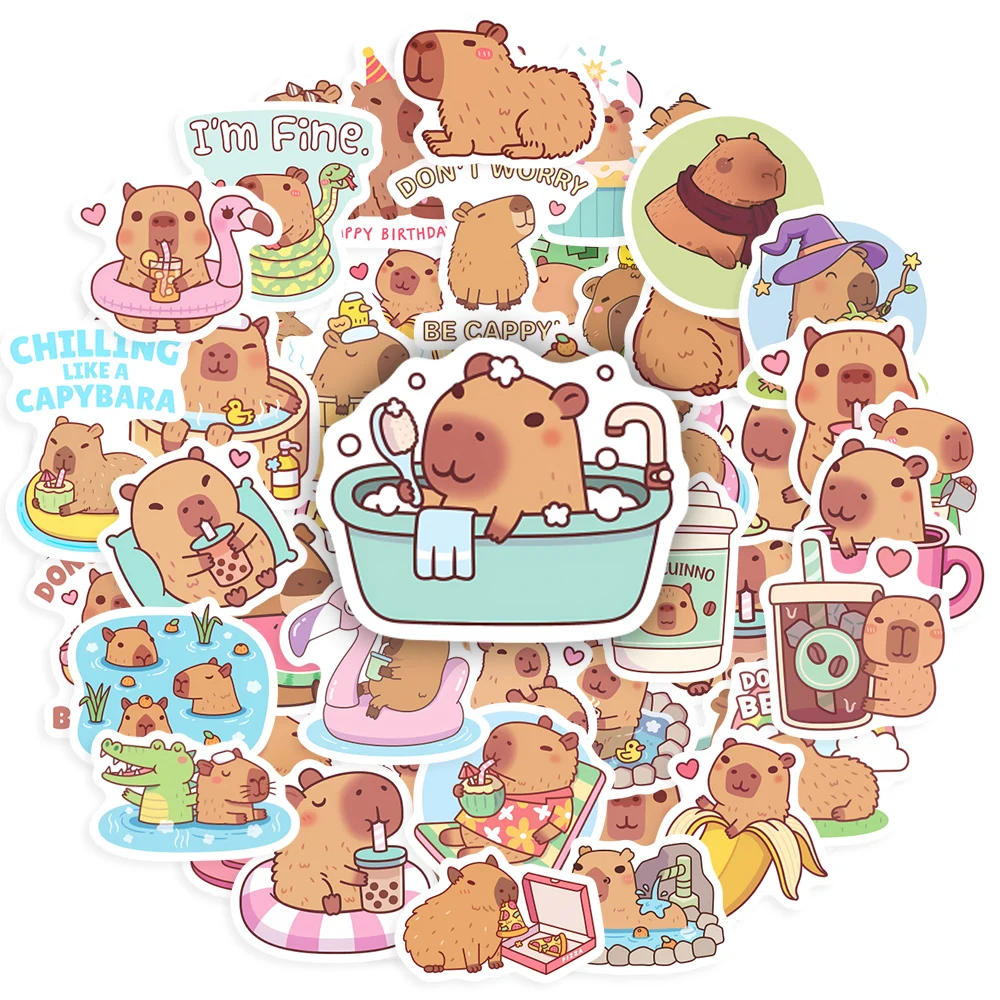 Description Picture 3 of itemGuinea Pig Stickers Kawaii Cartoon Funny Kids Anime Cute Pet Animal DIY Sketch Gift for Phone Laptop Scrapbooking Waterproof