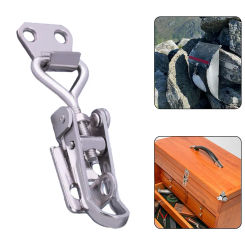 Toggle Latch Catch Luggage Hardware Box Buckle Lever Lock Hasp Stainless Steel Hasp Lock Latch Self-Locking Adjustable 38-50mm