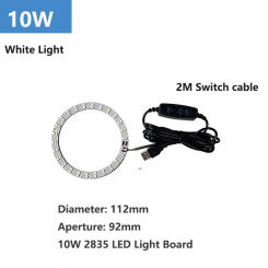 1pcs Highlight DC5V SMD2835 LED Light Beads Bulb  Lamp Source Ring light Board LED Chip 10W 112mm white Light with Dimming Wire