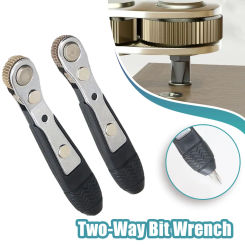 Mini Ratchet Wrench 1/4 Inch Hex Bidirectional Control Double-ended Screwdriver Drill Bit Tool Socket Wrench Replaceable Bits