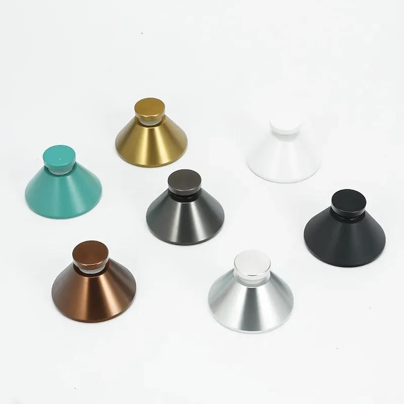 Description Picture 5 of item1pc Stainless Steel Conical Door Handle Bathroom Glass Door Knob Single Hole Round Barn Door Handles Indoor Shower Room Hardware