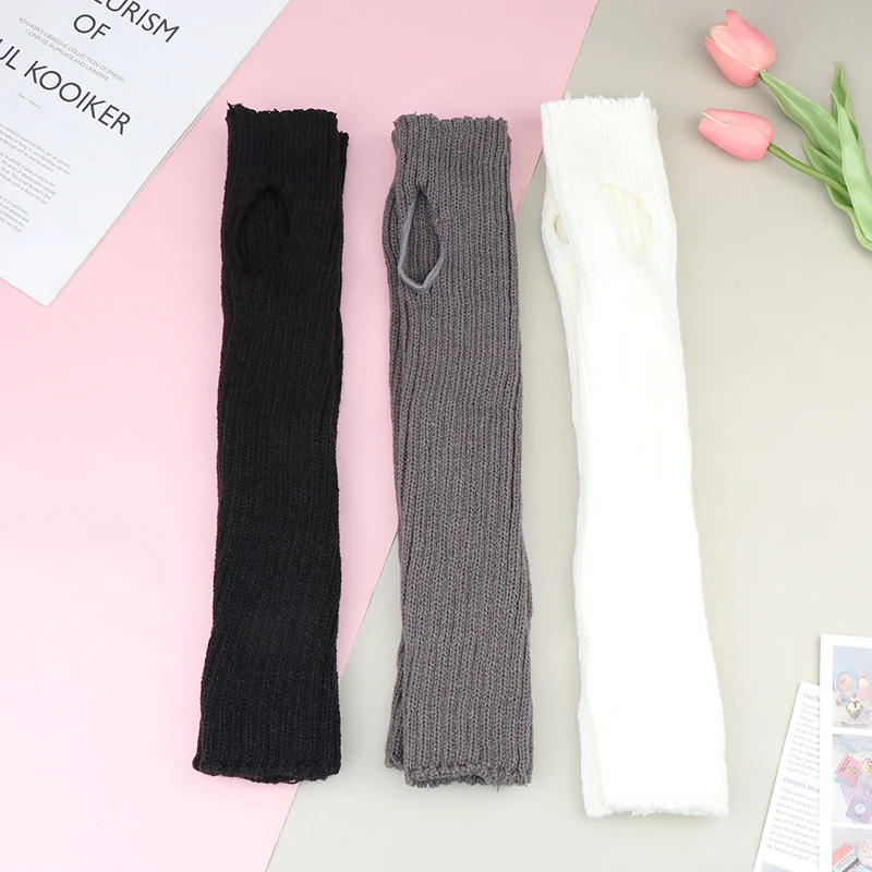 Description Picture 5 of itemY2k Winter Leg Warmers Fluffy Goth Accessories Gothic Lolita Knit Long Socks Women Legs Warmers Lady Sock Gothic Stylish Legging