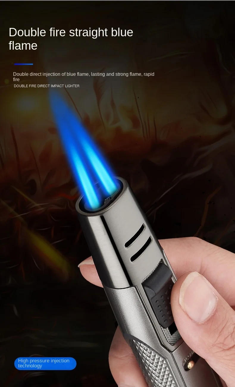 Description Picture 4 of itemMini Welding Gun Inflatable Lighter Windproof Kitchen Gas Ignition Point Cigar Inflatable Spray Gun Outdoor Barbecue Lighter