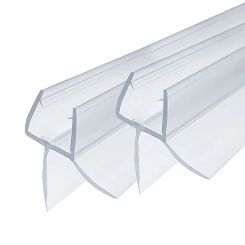 Water Strip Sealing Strip Gasket Shower Door Water Strip 2 Pcs 60cm Bathroom Water Proof Double Soft Edge For Home Bathroom