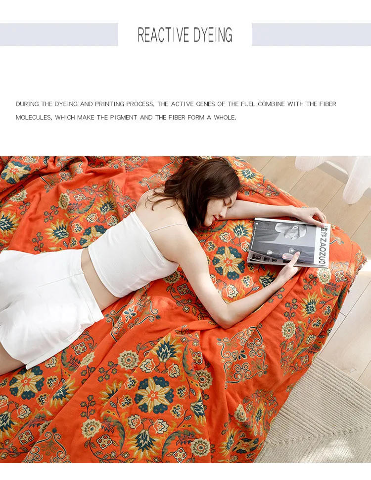Description Picture 5 of itemNordic throw blanket for beds cotton Double sided sofa cover sofa cushion soft blanket Leisure bedspread four seasons thin quilt