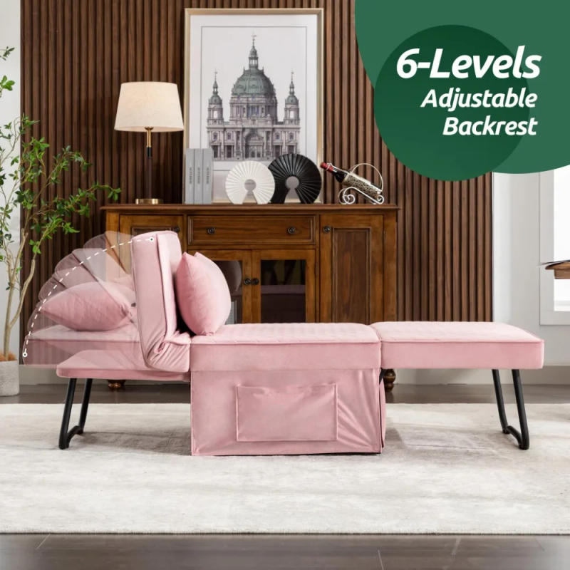 Description Picture 6 of item2024 New Sofa Bed, 4 in 1 Multi-Function Folding Ottoman Couch Bed with Adjustable Backrest