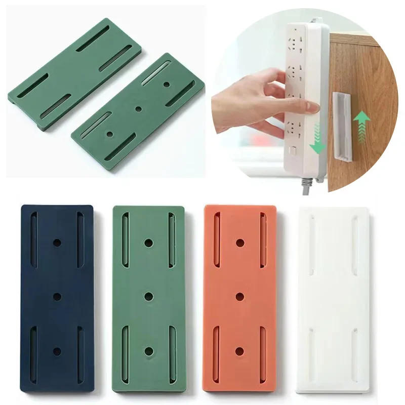 Description Picture 3 of item1PC Socket Paste Fixer Patch Panel Holder Wall Hanging Plug Fixing Device Punch-free Plug Multi-Purpose Hooks