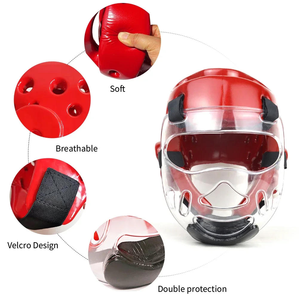 Description Picture 5 of itemProfessional Taekwondo head protector MMA Helmet Muay Thai Boxing Taekwondo Karate Guard Head WTF Kickboxing