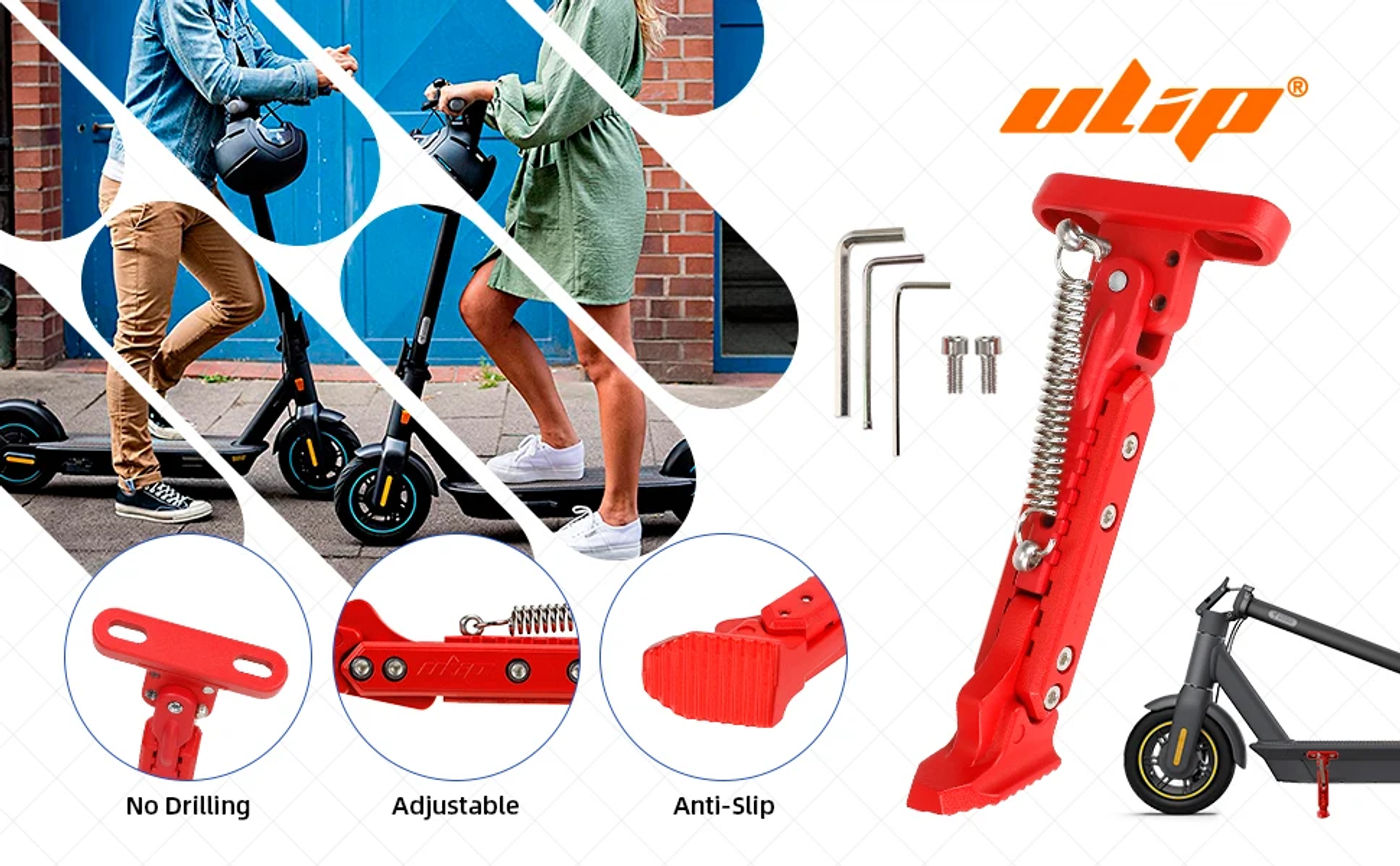 Description Picture 2 of itemULIP V2 Upgrade Electric Scooter Kickstand Extendable Side Parking Foot Support Stand For Ninebot Max G30 & Xiaomi Serie Scooter