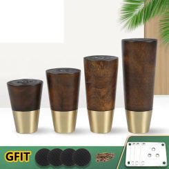 4Pcs Solid Wood Table Legs for Furniture Wooden Sofa Chair Foot Bed Cabinet Support Hardware Replacement Dressers Desk Wooden Le