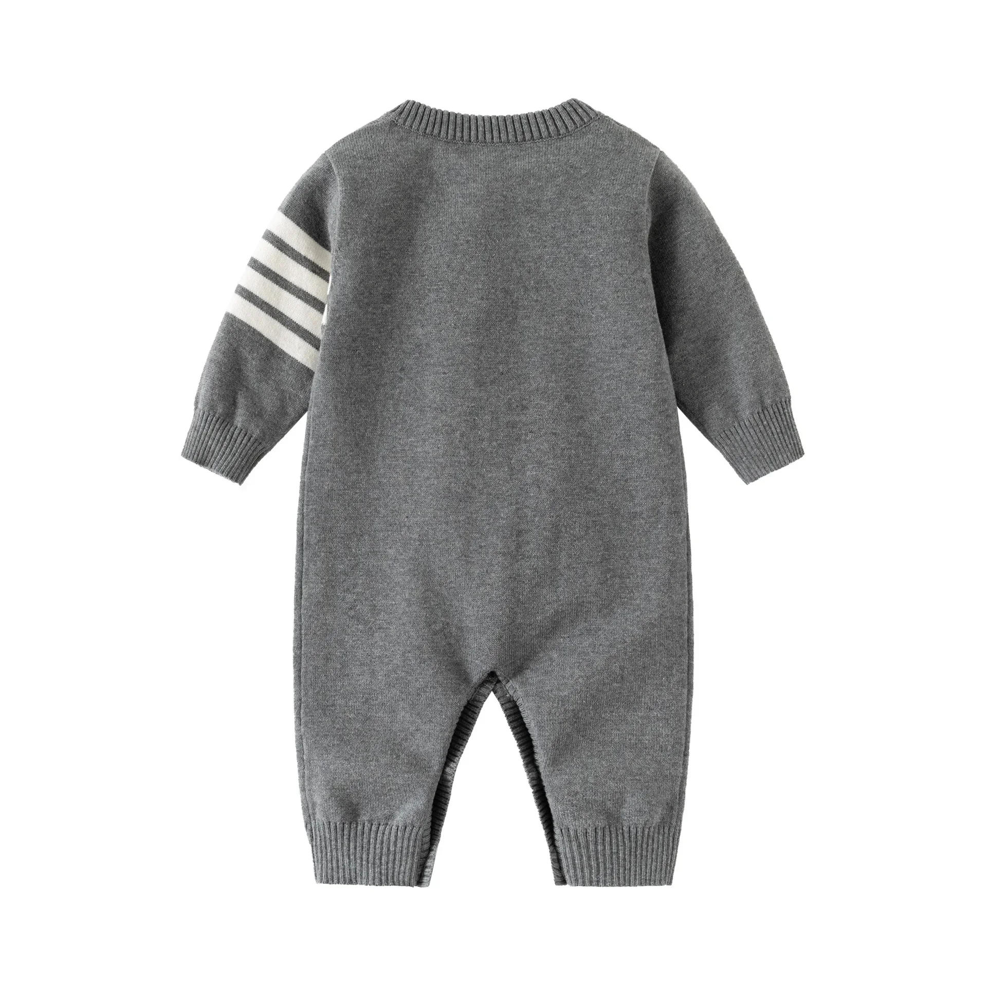 Description Picture 4 of item2025 Newborns Baby Children's Sweaters Jumpsuits Matching Autumn Winter  Sweater Bodysuit Climbing Clothes Kids Knitted Cotton