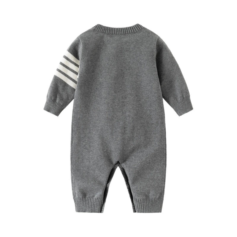 Description Picture 4 of item2025 Newborns Baby Children's Sweaters Jumpsuits Matching Autumn Winter Sweater Bodysuit Climbing Clothes Kids Knitted Cotton