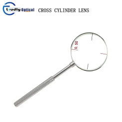 1 Pc Optical Cross Cylinder Lens Tool -0.25 -0.50D -0.75D 1.0D Optical Instruments Ophthalmic Lens Diopters CC-1