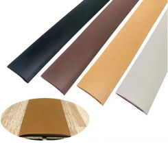 Self-Adhesive Wood Floor Flush Threshold Strip End Cap Strip Seam Cover Gap Concealing Wood Grain White Grey Black Brown Coffee