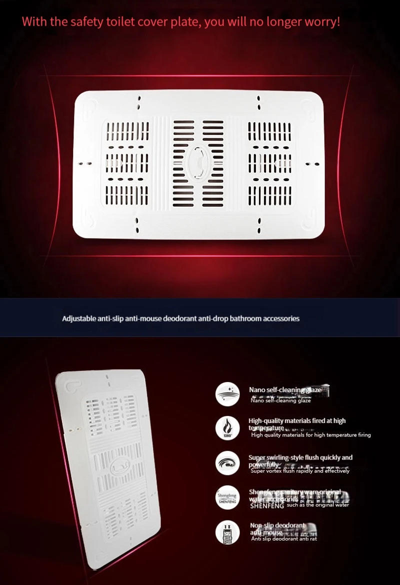 Description Picture 3 of itemUniversal Sanitary Ware Accessories Pedal Toilet Stool Squatting Pan Cover Squat Pans Lid