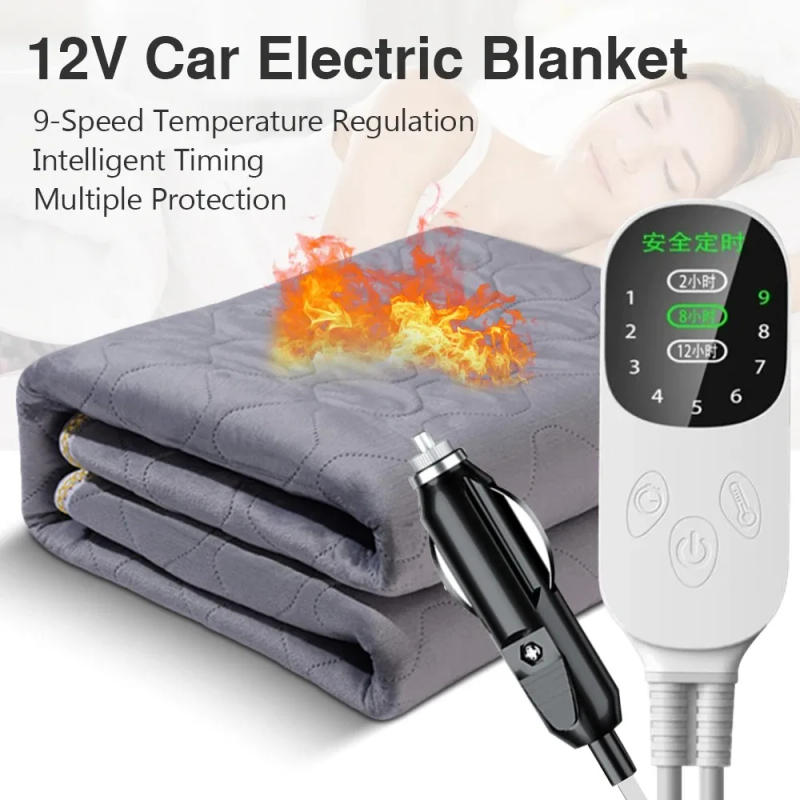 Description Picture 2 of item12V Car Electric Blanket Sleeper Warm Heater For Camping Trucks Off-road Vehicles Heated Blanket Seat Heating Pad warm